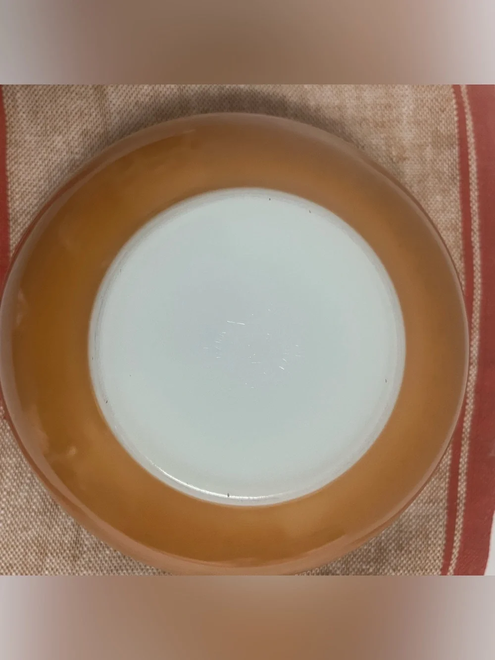 Pyrex Old Orchard Brown Ombre Mixing Bowl 404 Large Nesting 4 Quart Vintage